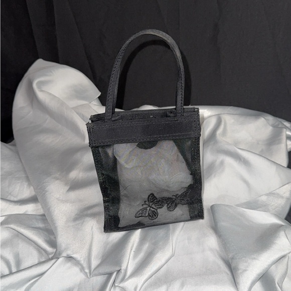 Handbags - Elegant Black Sheer Women's tiny mesh Bag
